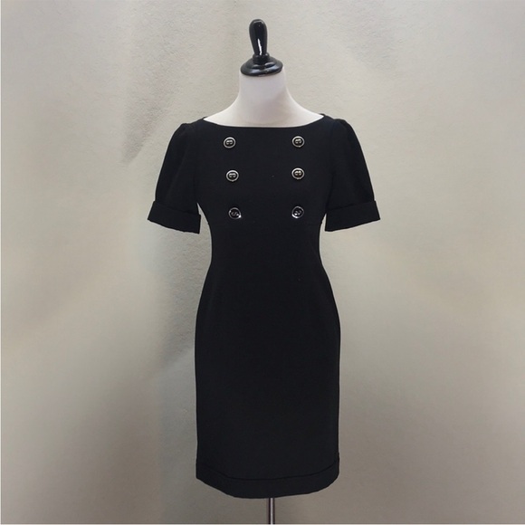 Evan Picone Black Dress with Button Accents - Picture 8 of 8